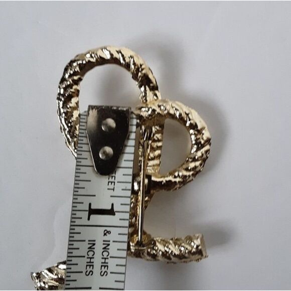 Vintage Light Gold Tone Large Brooch - Picture 5 of 9